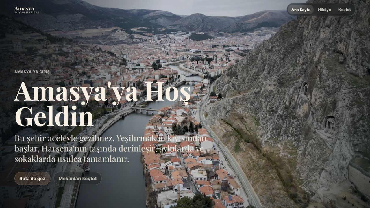 Amasya'nın nehir ve şehir manzarasıyla açılan Suyun Hafızası deneyimi